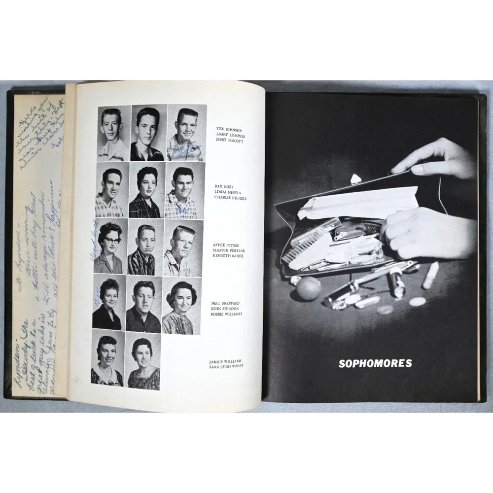 1959 Meridian Texas Yellow Jacket School Yearbook Vintage Annual